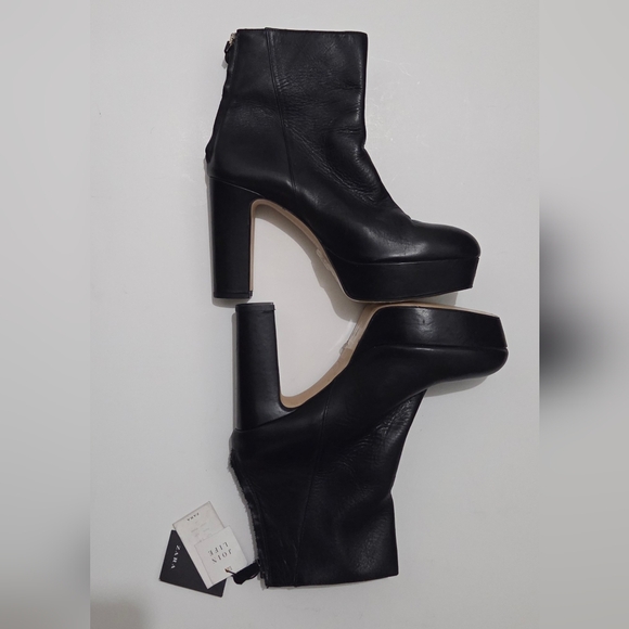 Zara | Leather Platform Ankle Boots - Picture 5 of 12